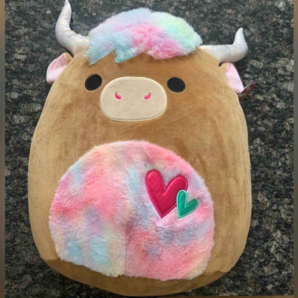Squishmallows Candela the highland cow Valentine’s 16”